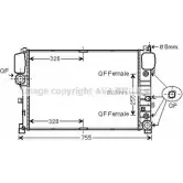 Радиатор охлаждения двигателя AVA QUALITY COOLING 4045385167432 Mercedes S-Class (W221) 3 Седан 3.0 S 350 BlueTec (2226. 2226) 258 л.с. 2011 – 2013 8FLPG YR MS2492