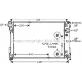 Радиатор охлаждения двигателя AVA QUALITY COOLING MS2546 2024468 PIW5 OPY H8Y9TG