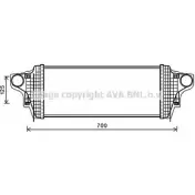 Интеркулер AVA QUALITY COOLING Mercedes M-Class (W164) 2 Кроссовер MS4551 O XFB7A 4045385172085