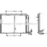 Радиатор кондиционера AVA QUALITY COOLING MS5207 T6 UKY 4045385012343 Mercedes C-Class (S202) 1 Универсал 2.0 C 200 T D (2080) 88 л.с. 1996 – 2001