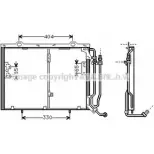 Радиатор кондиционера AVA QUALITY COOLING VFUU A MS5245 89QKK01 Mercedes CLK (A208) 1 Кабриолет 2.0 200 Kompressor (2044) 163 л.с. 2000 – 2002