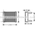 Радиатор печки, теплообменник AVA QUALITY COOLING 8DAF 0FA 2024644 L27DJ MS6385