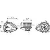 Моторчик вентилятора печки AVA QUALITY COOLING CDTJ S32 Mercedes Sprinter (904) 1 Фургон 2.1 411 CDI 4x4 109 л.с. 2000 – 2006 MS8616 4045385194179