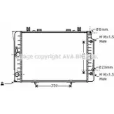 Радиатор охлаждения двигателя AVA QUALITY COOLING 0U YUE 2024748 MSA2151 4045385098996