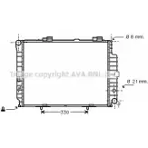 Радиатор охлаждения двигателя AVA QUALITY COOLING 4045385099139 MSA2231 FHSF IK Mercedes E-Class (W210) 2 Седан 3.0 E 300 Turbo D (225) 177 л.с. 1996 – 1999