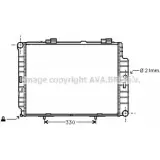 Радиатор охлаждения двигателя AVA QUALITY COOLING MSA2287 0 2Z0G1 4045385099214 Mercedes E-Class (S210) 2 Универсал 2.7 E 270 T CDI (216) 170 л.с. 1999 – 2003