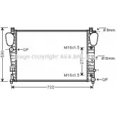 Радиатор охлаждения двигателя AVA QUALITY COOLING 6 G5G2 MSA2306 2024789 4045385107629