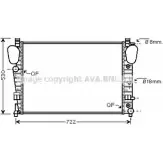 Радиатор охлаждения двигателя AVA QUALITY COOLING 4045385107636 G PXM3VS MSA2309 Mercedes S-Class (W220, C215) 2 1998 – 2005