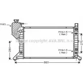 Радиатор охлаждения двигателя AVA QUALITY COOLING 4045385107667 MSA2343 Mercedes Sprinter (903) 1 Кабина с шасси 2.7 316 CDI 4x4 156 л.с. 2002 – 2006 PIVD 7