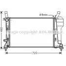 Радиатор охлаждения двигателя AVA QUALITY COOLING 4045385190379 7 TNCH MSA2363 Mercedes A-Class