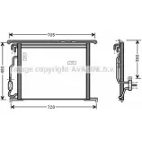 Радиатор кондиционера AVA QUALITY COOLING V JT95IS MSA5280 Mercedes SL-Class (R230) 2 Кабриолет 6.2 63 AMG (2370) 525 л.с. 2008 – 2012 4045385099382