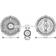 Вискомуфта AVA QUALITY COOLING 4045385050192 MSC408 Mercedes E-Class (W210) 2 Седан 3.0 E 300 D (220) 136 л.с. 1995 – 1997 UB 4EF