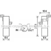 Осушитель кондиционера AVA QUALITY COOLING MSD597 4045385184972 Mercedes S-Class (C216) 3 Купе 4J 3FW6J