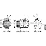 Компрессор кондиционера AVA QUALITY COOLING ZO Y55B 4045385074280 2025008 MSK393