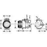 Компрессор кондиционера AVA QUALITY COOLING 2025023 3ED0A LCB 08 MSK439