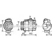 Компрессор кондиционера AVA QUALITY COOLING CT XJXZV SCZV4NL 2025044 MSK585