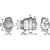 Компрессор кондиционера AVA QUALITY COOLING Mercedes R-Class (W251) 1 Минивэн 3.0 R 280 4 matic (2562) 231 л.с. 2007 – 2025 NYNE U5 6Z6Z7I MSK586