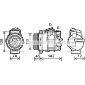 Компрессор кондиционера AVA QUALITY COOLING MSK614 2025052 YROCD D0E EM