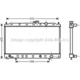 Радиатор охлаждения двигателя AVA QUALITY COOLING 03MB M5Q Mitsubishi Space Wagon 3 (N3, N4) Минивэн 2.4 i (N34W) 139 л.с. 1992 – 1998 4045385029655 MT2133