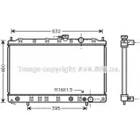 Радиатор охлаждения двигателя AVA QUALITY COOLING H9 4NJ Mitsubishi Space Wagon 3 (N3, N4) Минивэн 2.0 TD (N38W) 82 л.с. 1992 – 1998 4045385029679 MT2135