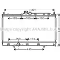 Радиатор охлаждения двигателя AVA QUALITY COOLING Mitsubishi Lancer 9 (CS3A) Седан 2.0 (CS9A) 135 л.с. 2003 – 2013 MT2199 4045385085200 6HGX KOG