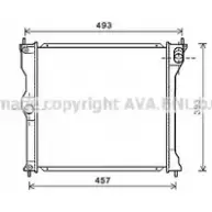 Радиатор охлаждения двигателя AVA QUALITY COOLING PF4NX7 5 Citroen C-Zero 4045385190614 MT2243