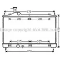 Радиатор охлаждения двигателя AVA QUALITY COOLING BU UZJ Mitsubishi Outlander 3 (GG, GF, ZJ) Кроссовер 2.0 Bifuel 146 л.с. 2012 – 2024 4045385202782 MT2256