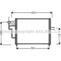 Радиатор кондиционера AVA QUALITY COOLING SN JKQ MT5104 PD062VK Mitsubishi Colt