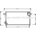 Радиатор кондиционера AVA QUALITY COOLING Mitsubishi Pajero 2 (V20) 1990 – 2001 MT5124 4045385012756 84L UWX