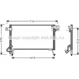 Радиатор кондиционера AVA QUALITY COOLING Mitsubishi Pajero 2 (V3, V2, V4) Внедорожник 2.8 TD (V46W. V26W) 125 л.с. 1994 – 1999 GNY9IJJ MT5144 5 5YL2