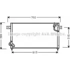 Радиатор кондиционера AVA QUALITY COOLING TMO6VHQ Mitsubishi Pajero 2 (V23, V43, V23C) Внедорожник 2д 2.5 TD 4WD (V24C. V24W) 99 л.с. 1990 – 2000 FAVK R2 MT5145