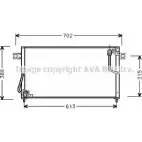 Радиатор кондиционера AVA QUALITY COOLING 9QW 3Q L72T0FM Mitsubishi Pajero 2 (V3, V2, V4) Внедорожник 2.6 4WD 103 л.с. 1991 – 1997 MT5146