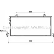Радиатор кондиционера AVA QUALITY COOLING YHS12B 2025327 LT0U DDB MT5221