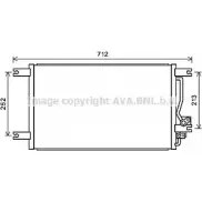 Радиатор кондиционера AVA QUALITY COOLING 4045385198603 B9D W7M MT5248 Mitsubishi L200