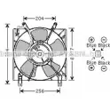 Вентилятор радиатора двигателя AVA QUALITY COOLING MT7514 Mitsubishi Eclipse 71U E4 7UU26B