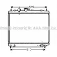 Радиатор охлаждения двигателя AVA QUALITY COOLING 1KUQ 86 MTA2109 Mitsubishi Pajero 2 (V3, V2, V4) Внедорожник 2.8 TD (V46W. V26W) 125 л.с. 1994 – 1999 ZT5JV3
