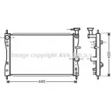 Радиатор охлаждения двигателя AVA QUALITY COOLING MTA2172 2025381 MBSF HF 4045385197101