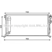 Радиатор кондиционера AVA QUALITY COOLING MTA5220D 4045385208364 8ZPS 3 Mitsubishi Lancer 9 (CS3A) Седан 2.0 EVO VIII (CT9A) 280 л.с. 2003 – 2005