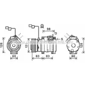 Компрессор кондиционера AVA QUALITY COOLING MTK229 4045385175636 17FB P 2025418