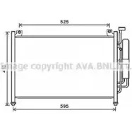 Радиатор кондиционера AVA QUALITY COOLING N B6U1 A42X7XL MZ5236D Mazda 2 (DE) 3 Хэтчбек 1.5 MZR 102 л.с. 2011 – 2015