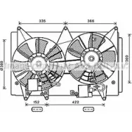 Вентилятор радиатора AVA QUALITY COOLING 80 Z4X 2025711 MZ7548 4045385182145