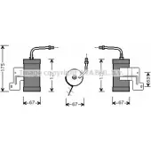 Осушитель кондиционера AVA QUALITY COOLING Y 0HQAU Mazda MX-6 4045385054268 MZD165