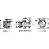 Компрессор кондиционера AVA QUALITY COOLING Mazda 5 (CR) 2 2005 – 2010 EQ GIQ MZK208 4045385090099