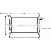 Радиатор охлаждения двигателя AVA QUALITY COOLING VO5 T2 Opel Astra (F) 1 Универсал WJY3Y OL2023