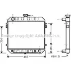 Радиатор охлаждения двигателя AVA QUALITY COOLING D ZAANO 2025795 OL2025 4045385031139