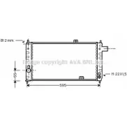 Радиатор охлаждения двигателя AVA QUALITY COOLING 4045385109210 2025818 OL2050 1M4DPY K