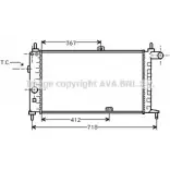 Радиатор охлаждения двигателя AVA QUALITY COOLING CD6H 1 OL2064 4045385031498 2025832