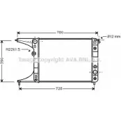 Радиатор охлаждения двигателя AVA QUALITY COOLING A2KNJ OL2201 G0XWT 40 2025929