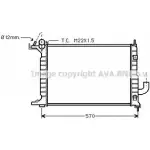 Радиатор охлаждения двигателя AVA QUALITY COOLING 6VX5 0PJ 2025935 X4PAKJH OL2218