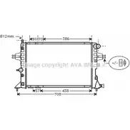 Радиатор охлаждения двигателя AVA QUALITY COOLING C0 YYY B8IST Opel Astra (G) 2 Универсал 2.0 OPC (F35) 192 л.с. 2002 – 2004 OL2253